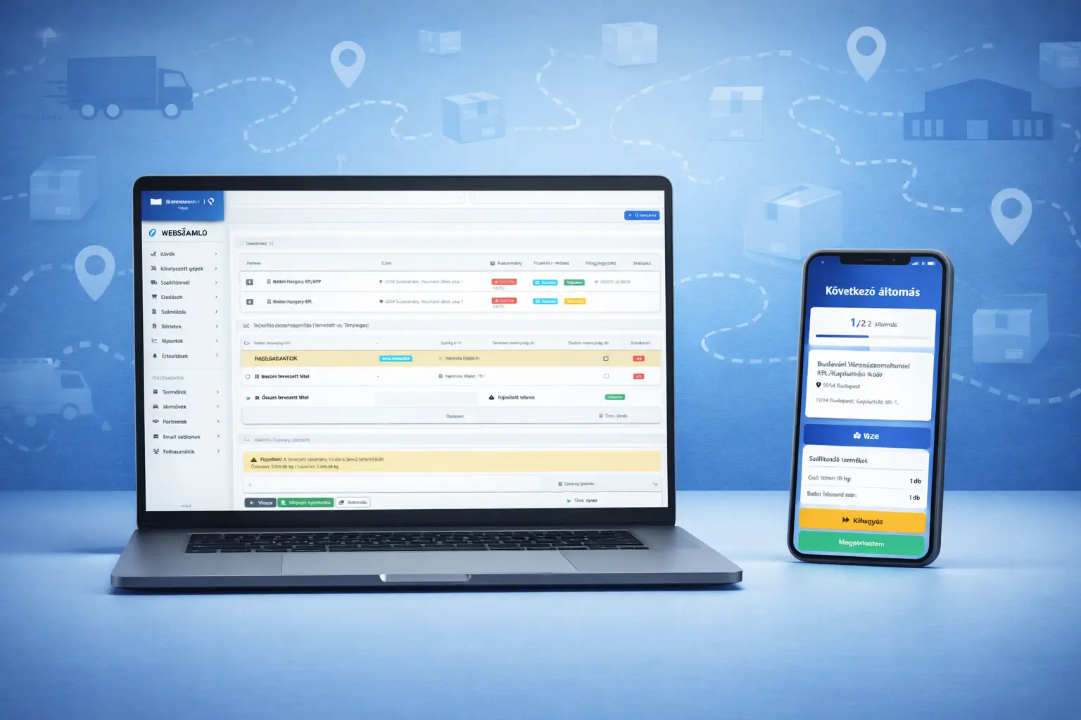 Fuvarszervezés egyszerűen – platformfüggetlen sofőr alkalmazással és digitális szállítólevelekkel